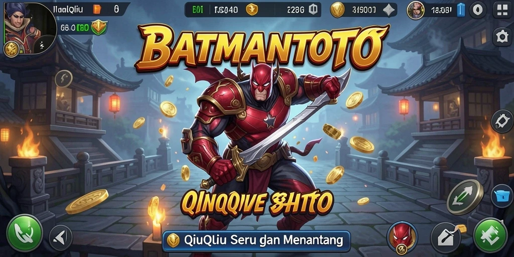 Tampilan gameplay menarik dari BATMANTOTO dalam aksi QiuQiu.