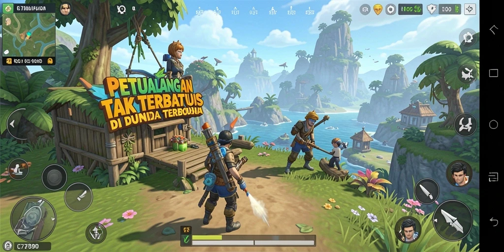 Gameplay C7890 yang memukau dengan lingkungan terbuka yang indah.
