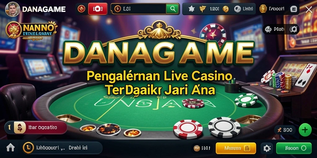 Screenshot gameplay Live Casino yang menampilkan dealer langsung dan permainan seru.