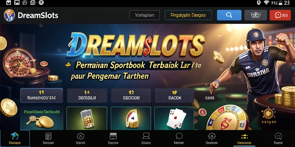 Tampilan gameplay menarik dari taruhan olahraga di DREAMSLOTS.