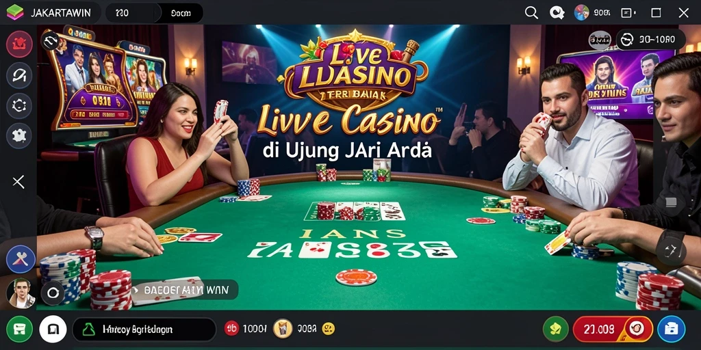 Screenshot JAKARTAWIN menampilkan gameplay Live Casino yang menarik dan interaktif.