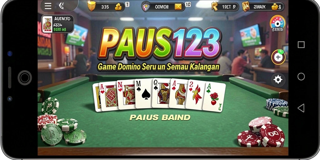 Tangkapan layar PAUS123 menampilkan gameplay seru dalam permainan Domino.