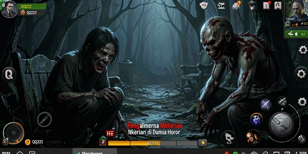 Screenshot gameplay menegangkan dari game QQ222 yang menguji nyali.