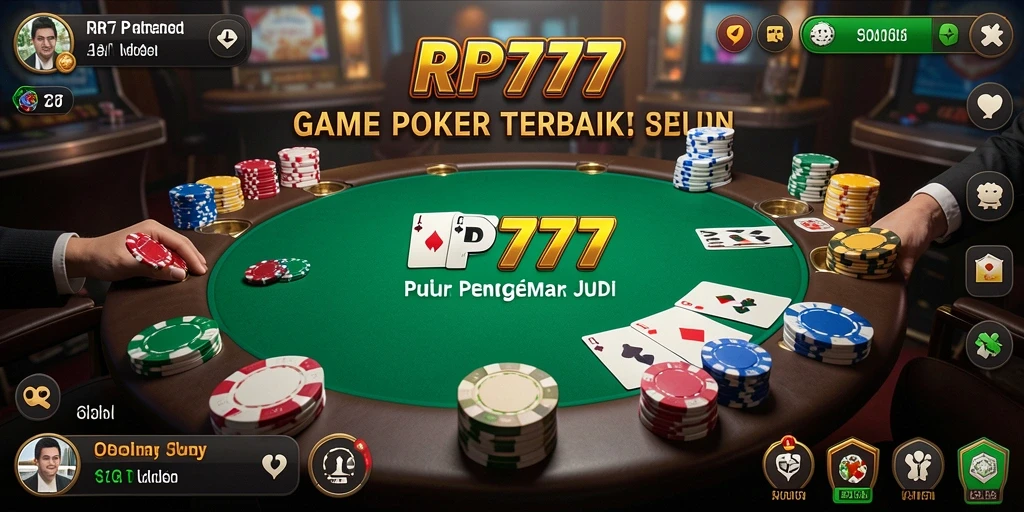 Tampilan menarik dari gameplay Poker di RP777.