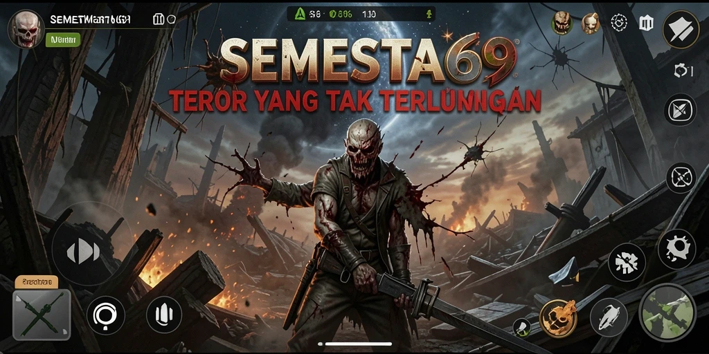 Tangkapan layar menampilkan gameplay menakutkan dari SEMESTA69.