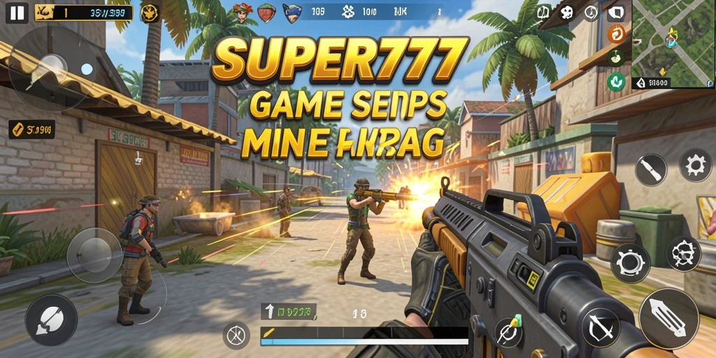 Tampilan gameplay yang mendebarkan di SUPER777.