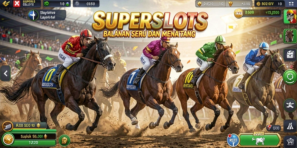 Gameplay Racing yang seru dan menegangkan di SUPERSLOTS.