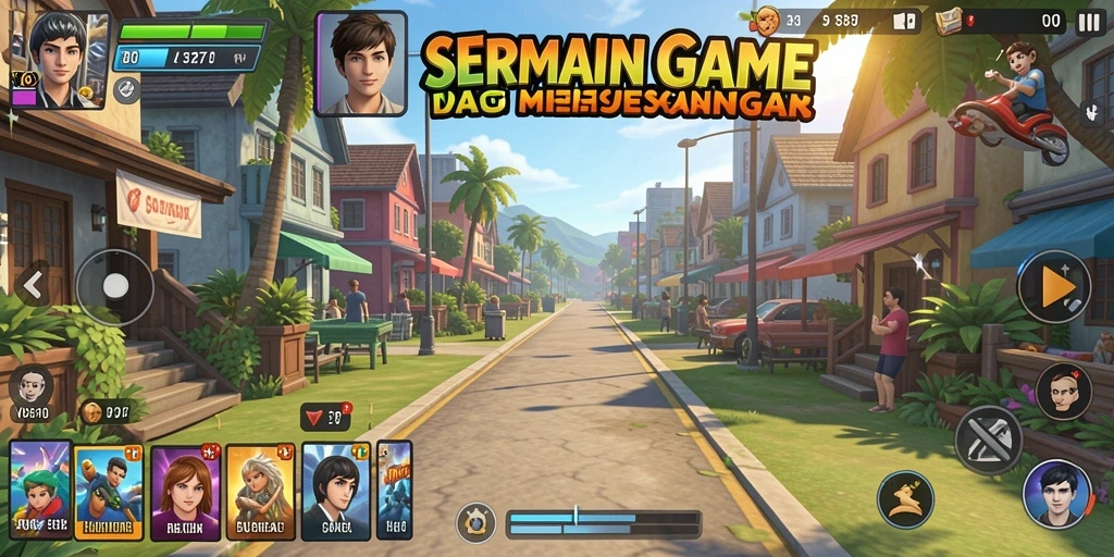 Tampilan gameplay V87 yang mengasyikkan dan penuh warna.